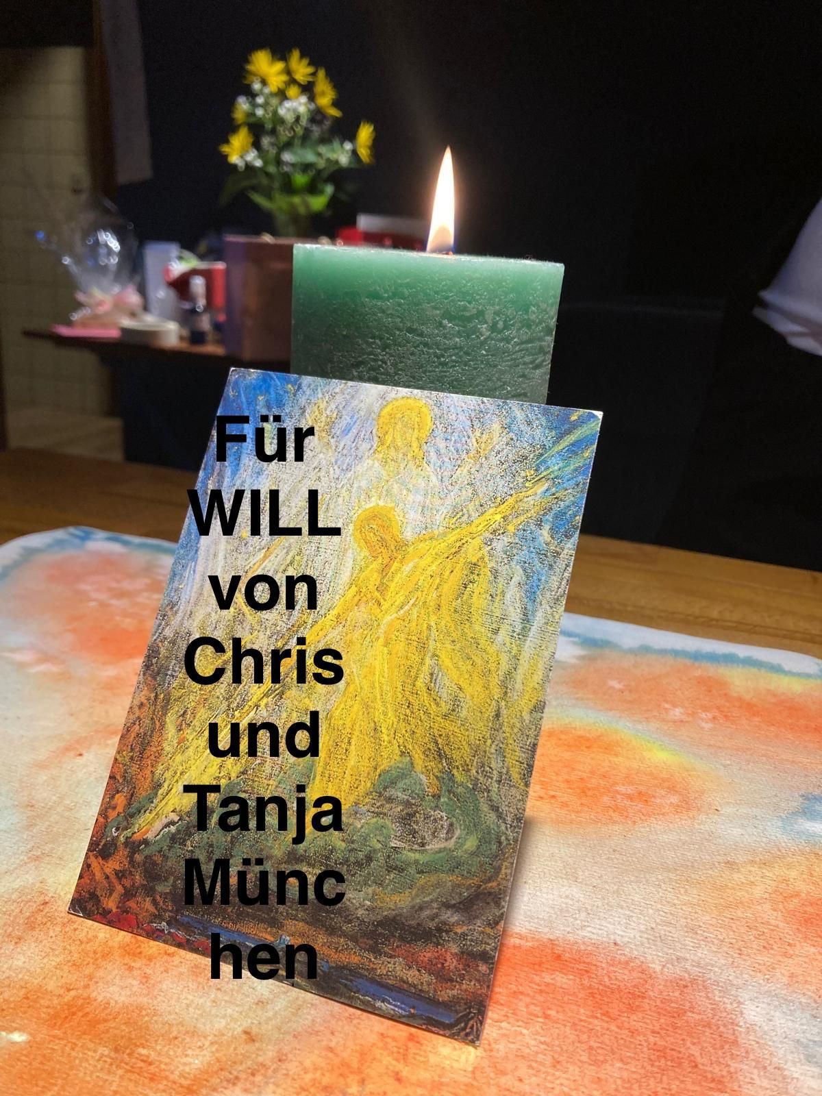 Candle lit by Chris, Tanja