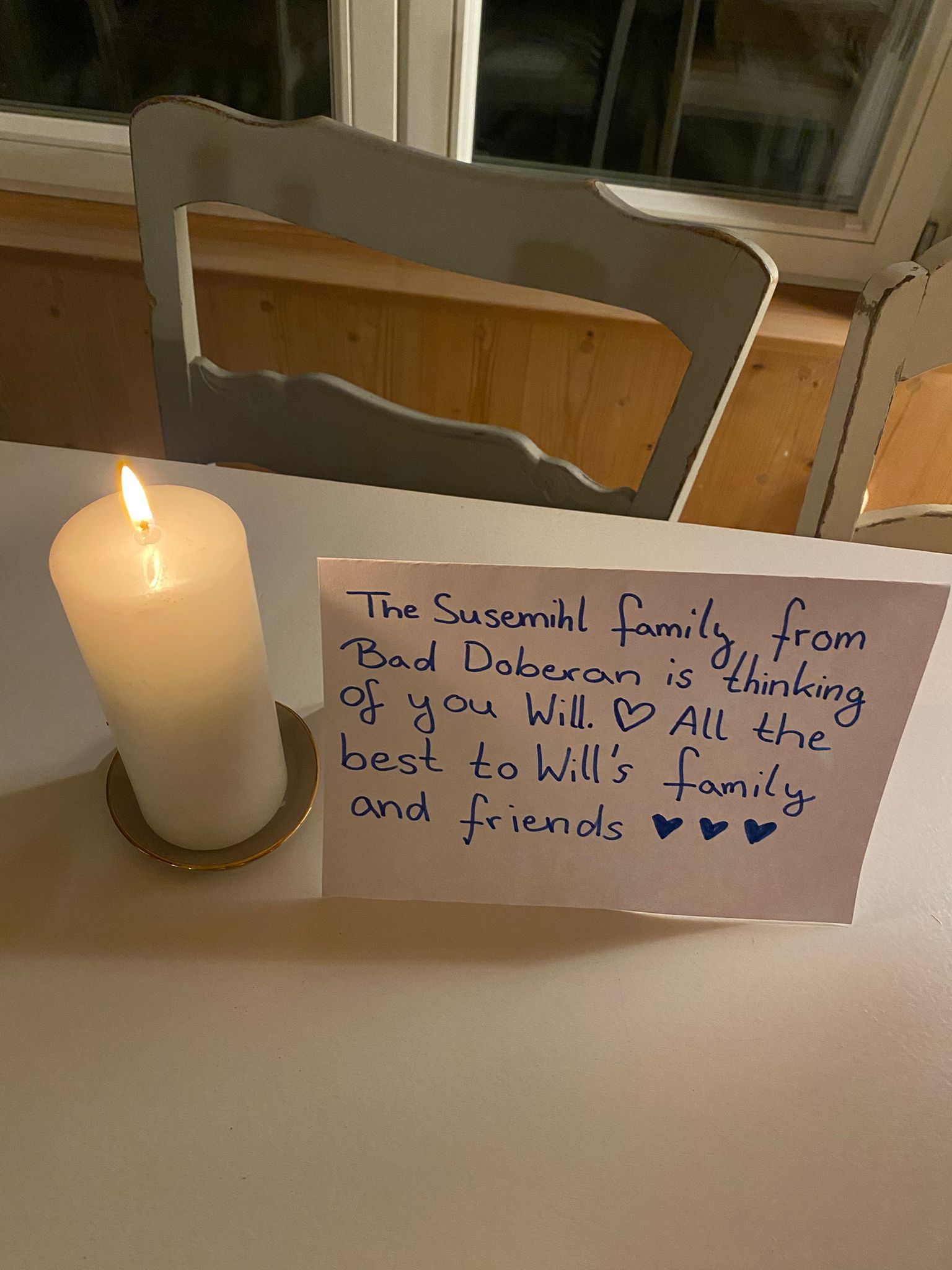 Candle lit by Susemihl Family